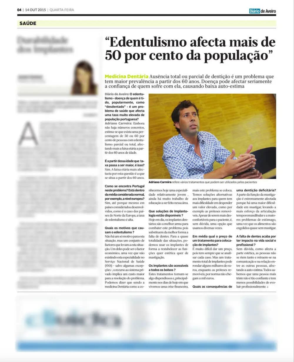 Entrevista – Caderno de Saúde, DA